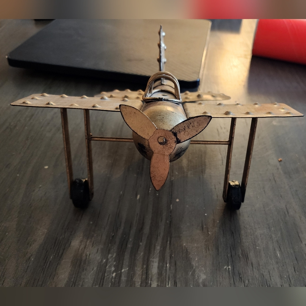 Vintage model plane wooden and metal